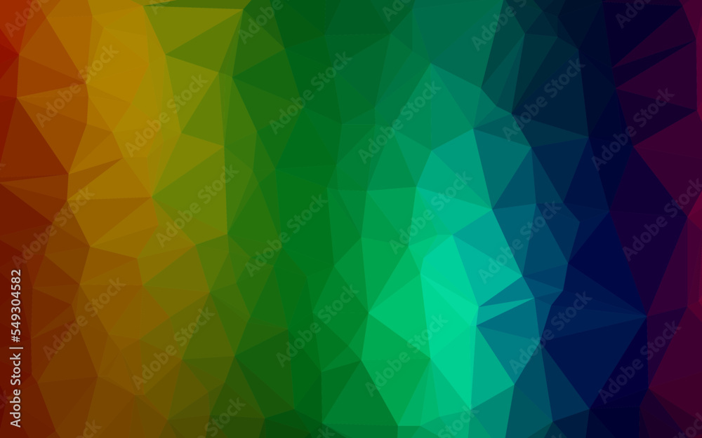 Obraz premium Dark Multicolor, Rainbow vector polygon abstract layout.