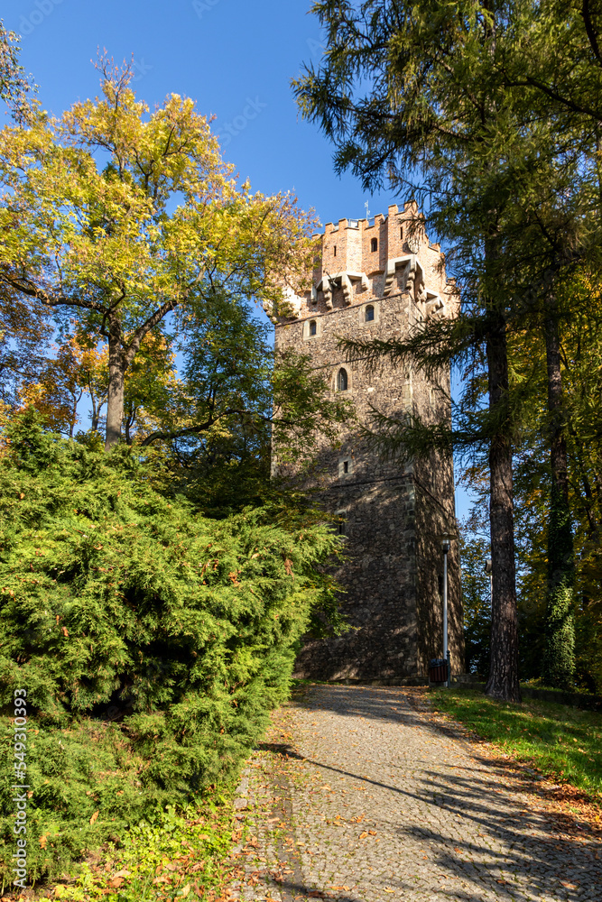 Piast Tower on Castle Hill in Cieszyn in autumn surroundings Piast Tower on Castle Hill in Cieszyn in autumn surroundings