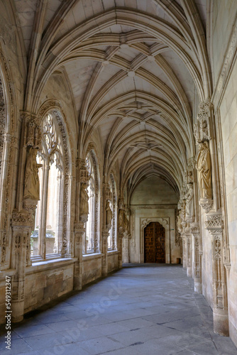 Views from the cloister of the Monastery of San Juan de los Reyes in Toledo, Spain
