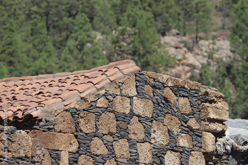 stone wall Vilaflor de Chasna Tenerife Îles Canaries 