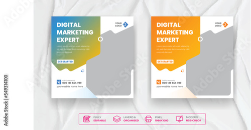 Digital Marketing Social Media Post Or Corporate Instagram Post Design Template