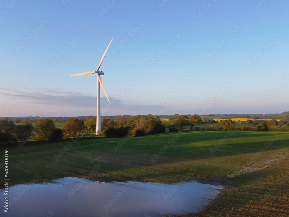 wind turbine in the field