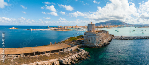 Photos Medieval Colombian castle also called Sea Castle facing the port of Trapani, Sic