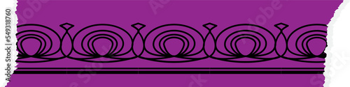Violet Black Baroque Decorative Washi Tape photo