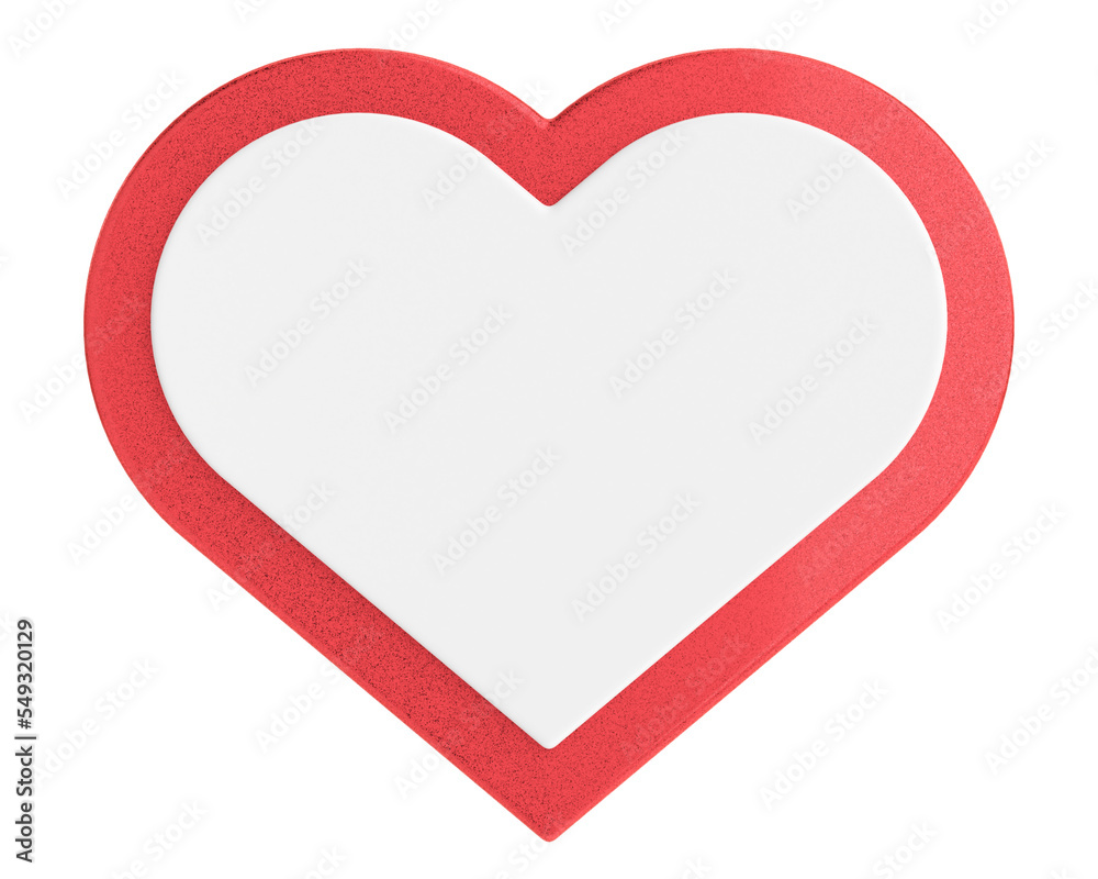 Valentine card. Heart frame. 3D illustration. Valentine card. Heart frame. 3D illustration.