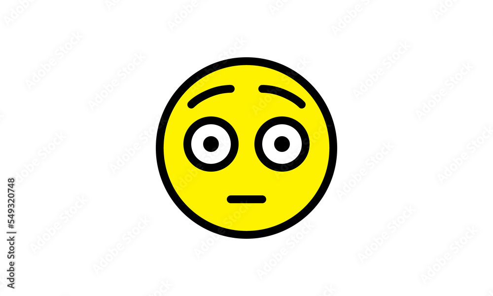 Fototapeta premium expression emoji vector yellow head simple modern design eps 8