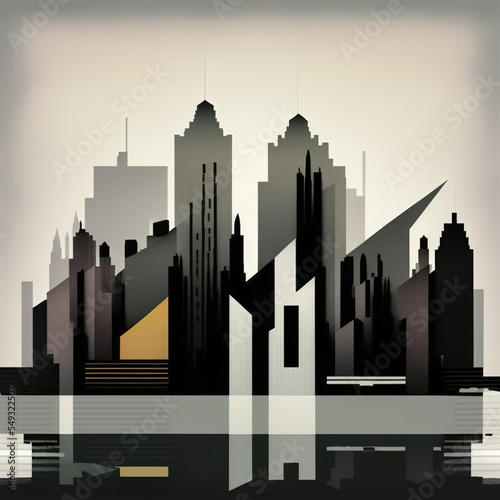 Abstract New York City skyline