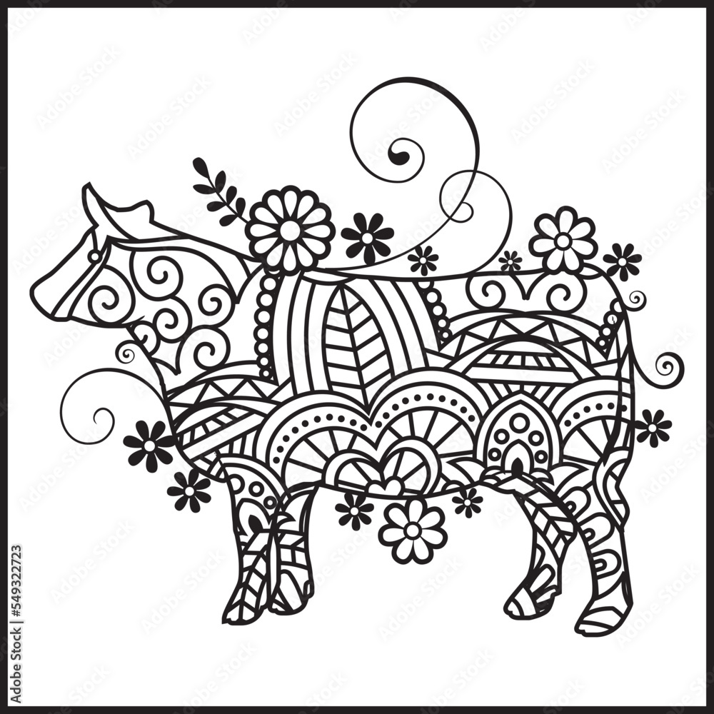 Fototapeta premium Vector illustration decorative Animal on white background