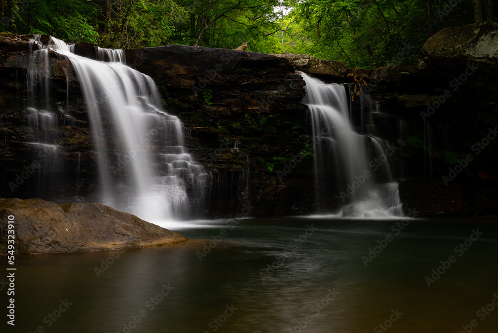 Mill Creek Falls - Long Exposure of Cascade Waterfall in Forest - Hawks Nest State Park - West Virginia Mill Creek Falls - Long Exposure of Cascade Waterfall in Forest - Hawks Nest State Park - West Virginia