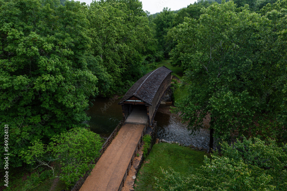Humpback Covered Bridge - Multiple Kingpost Truss - Covington, Virginia