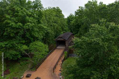 Humpback Covered Bridge - Multiple Kingpost Truss - Covington, Virginia photo