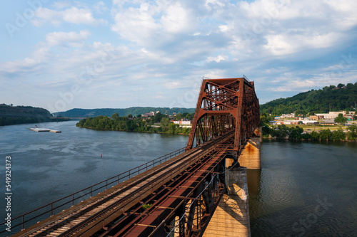Rusty Railroad Bridge - Ohio River - Steubenville, Ohio & Weirton, West Virginia