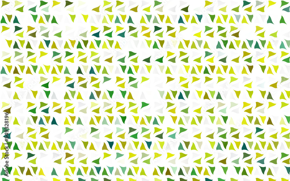 Light Green, Yellow vector template with crystals, triangles.