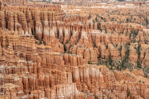Layers of Hoodoo Ridges Fill the Bryce Canyon ampitheater