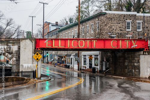 A Rainy Morning in Ellicott City, Maryland USA, Ellicott City, Maryland