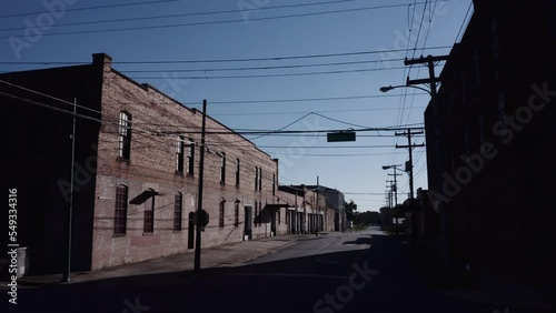 Empty warehouse district in Wilson, North Carolina