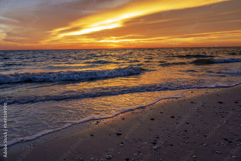 Beautiful Florida sunset at the beach.