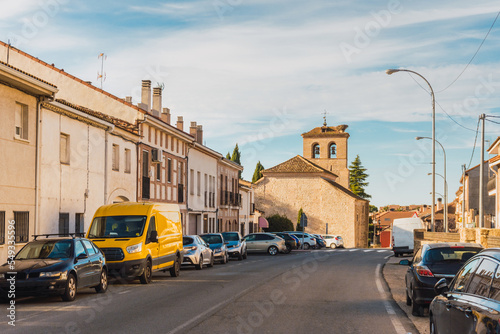 Vertical shoot of a church in a rural street