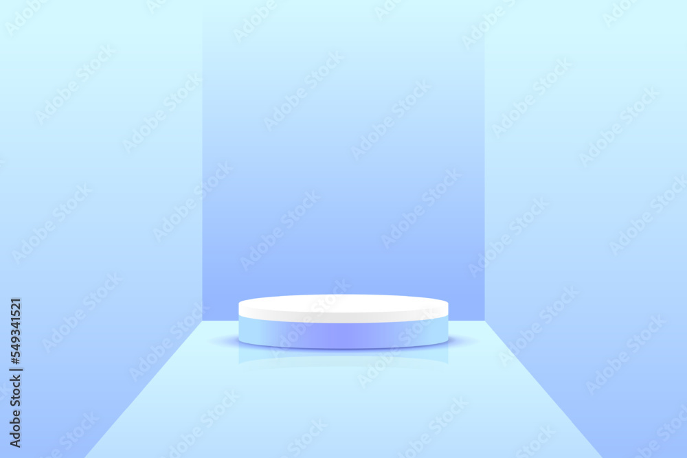 Set purple blue violet 3d object cylinder pedestal podium display gradient color minimal scene Set purple blue violet 3d object cylinder pedestal podium display gradient color minimal scene