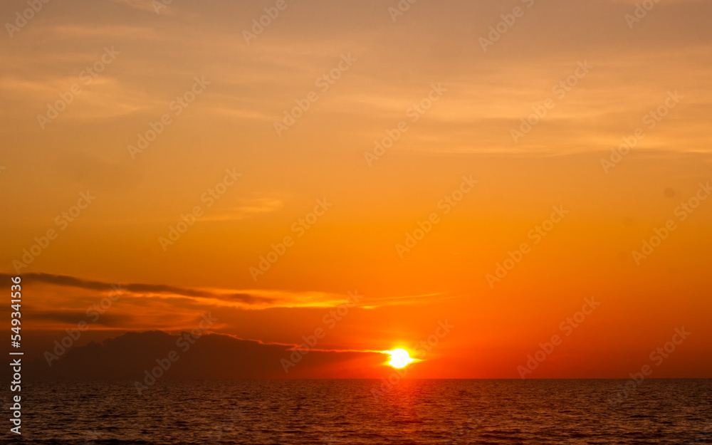 sunset on the beach