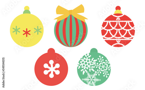クリスマスのオーナメント５個