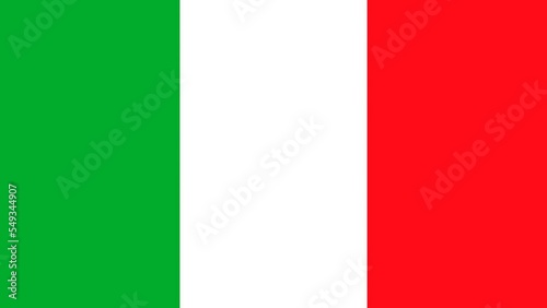 Italy Flag Colors. 2D Animated transition in vertically on both sides over blue screen chroma key for video transition. Seamless looping. 4K UHD.