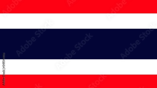 Thailand Flag Colors. 2D Animated transition in vertically on both sides over green screen chroma key for video transition. Seamless looping. 4K UHD.