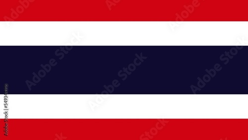 Thailand Flag Colors. 2D Animated transition in vertically on both sides over green screen chroma key for video transition. Seamless looping. 4K UHD.