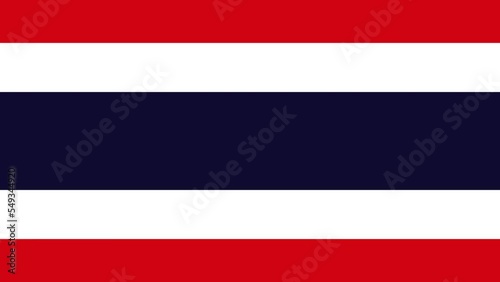 Thailand Flag Colors. 2D Animated transition in vertically on both sides over blue screen chroma key for video transition. Seamless looping. 4K UHD.