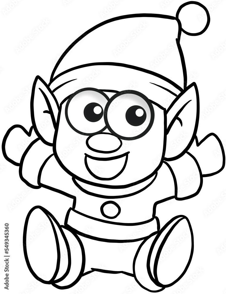 Obraz premium christmas cartoon characters element coloring