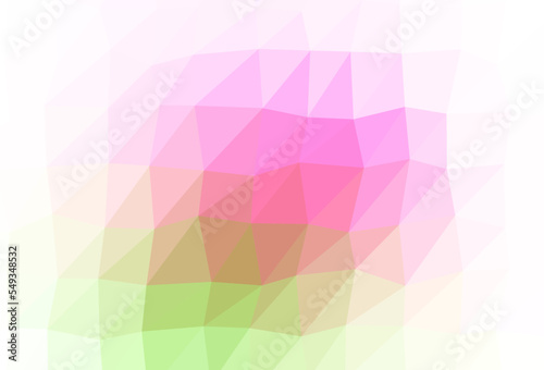 Light Pink, Green vector abstract polygonal cover.