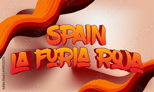 spain la furia roja world football championship banner