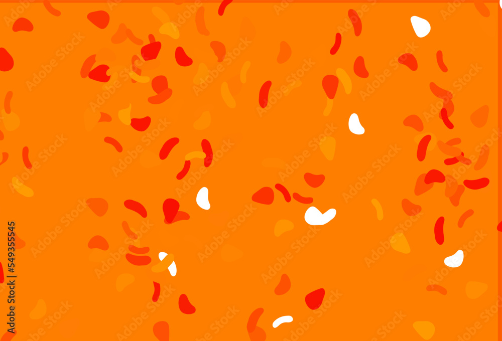 Light Orange vector background with abstract forms.