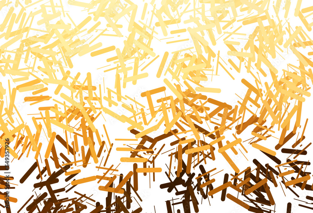Dark yellow, orange vector template with repeated sticks. Dark yellow, orange vector template with repeated sticks.