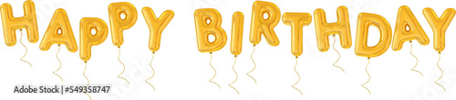 happy birthday balloon text