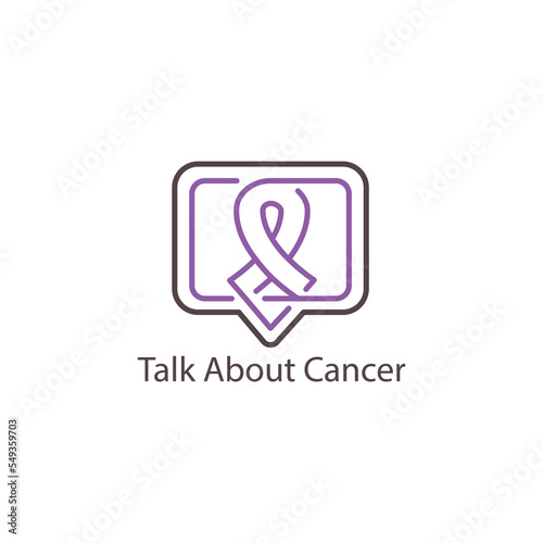 Talk about cancer, epilepsy. Vector icon template