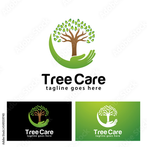 Tree care logo design template