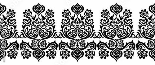 Seamless vector ornamental border design