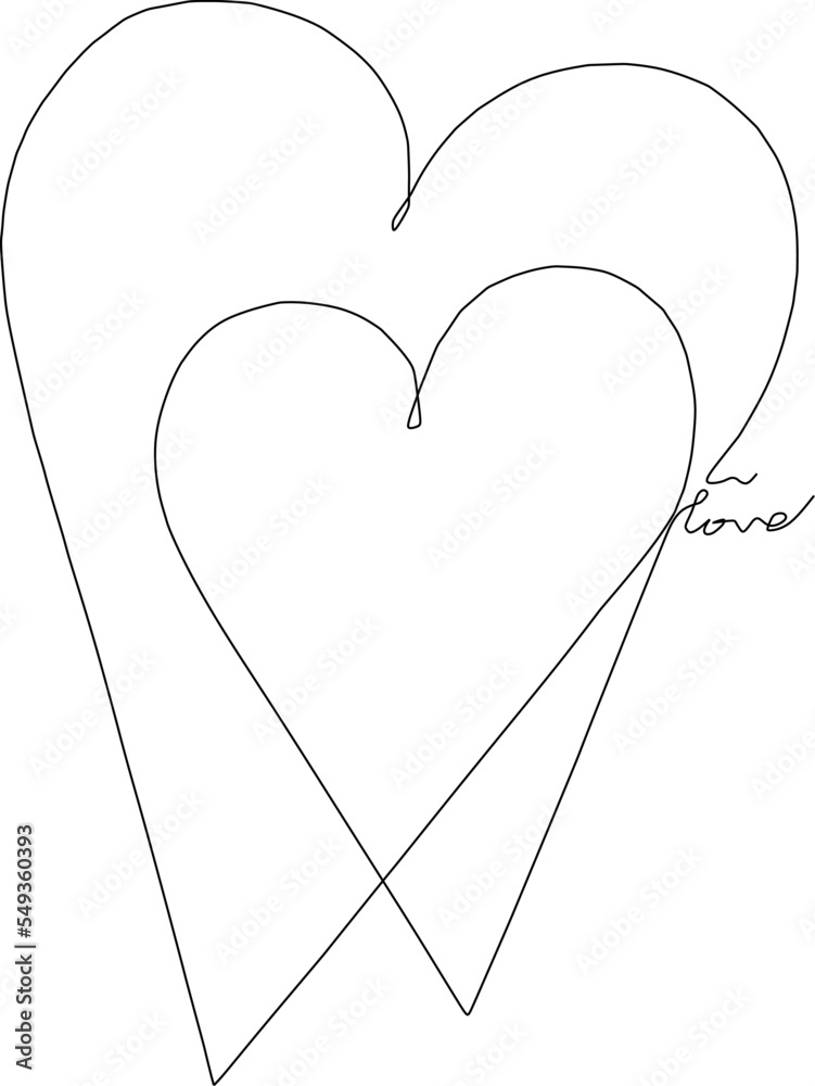 continuous line vector shape love continuous line vector shape love