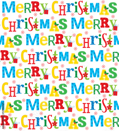 colorful christmas seamless pattern design