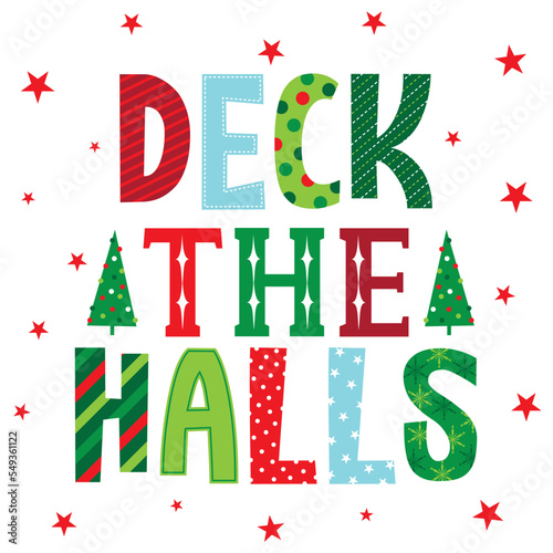 deck the halls greeting card design