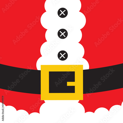 christmas greeting card with santa claus's belt design