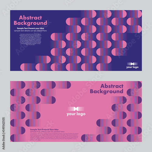 Abstract background geometric vector design, lines and semicircle, wallpaper backdrop business cards websites layout templates, brochures flyers leaflets, horizontal banner, trendy pink purple 
