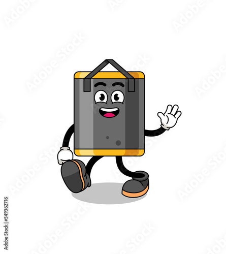 punching bag cartoon walking