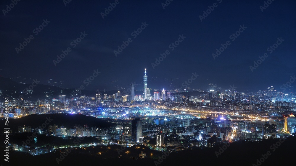 Taipei Building Landscape Citylight at Night 