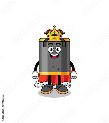Mascot Illustration of punching bag king