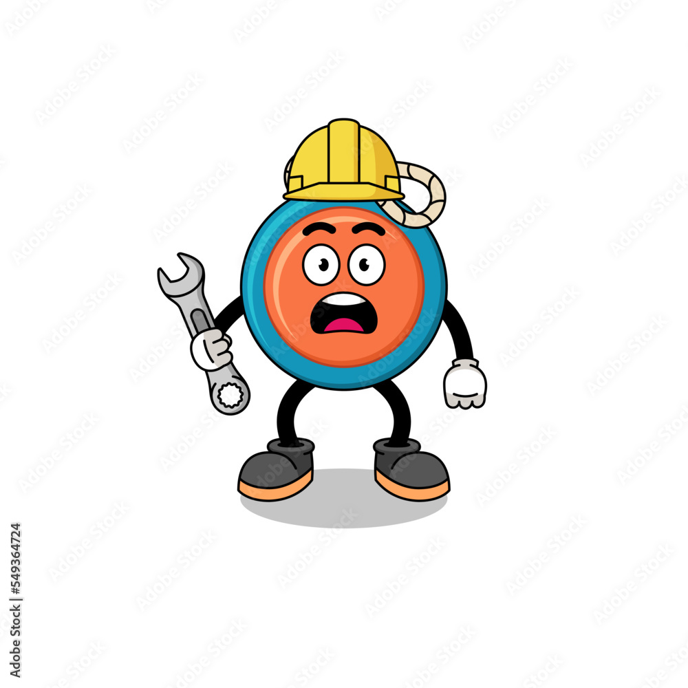 Character Illustration of yoyo with 404 error