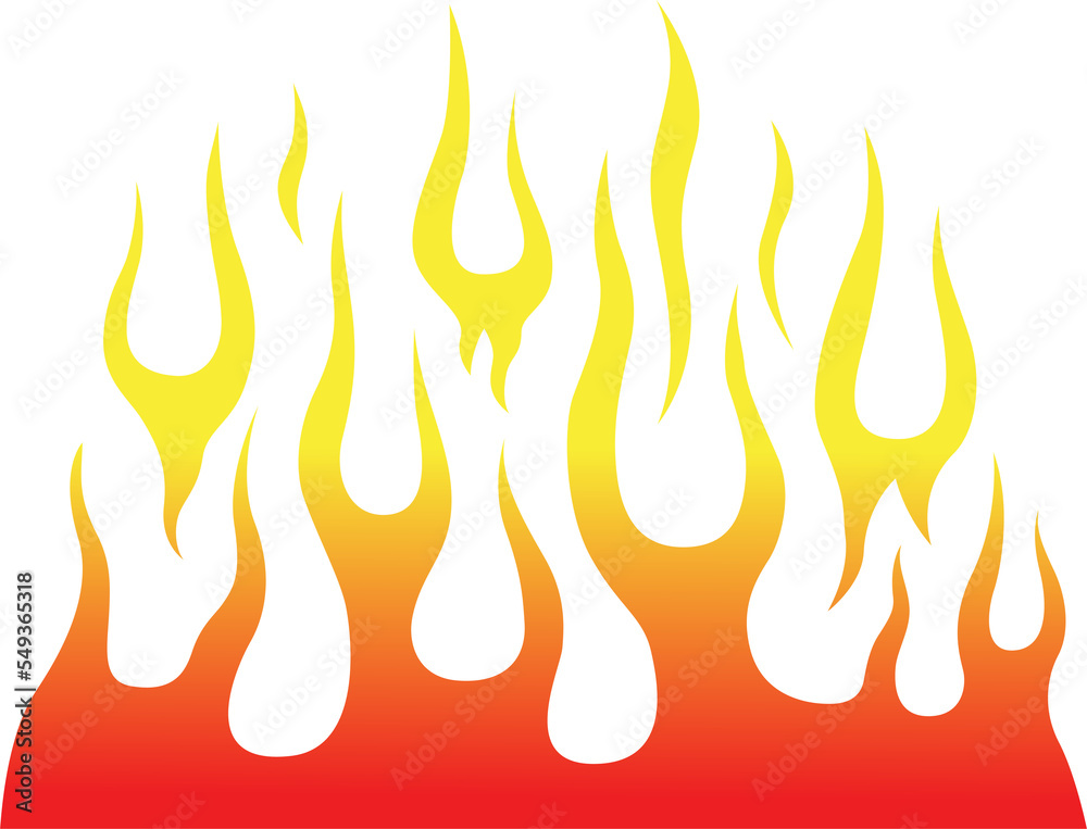 Fire flames isolated on white background. Tribal tattoo design. Fire flames isolated on white background. Tribal tattoo design.