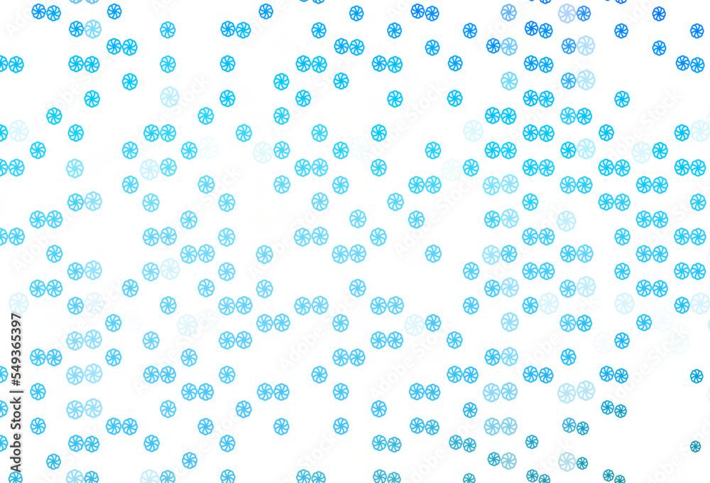 Light BLUE vector cover with beautiful snowflakes. Light BLUE vector cover with beautiful snowflakes.
