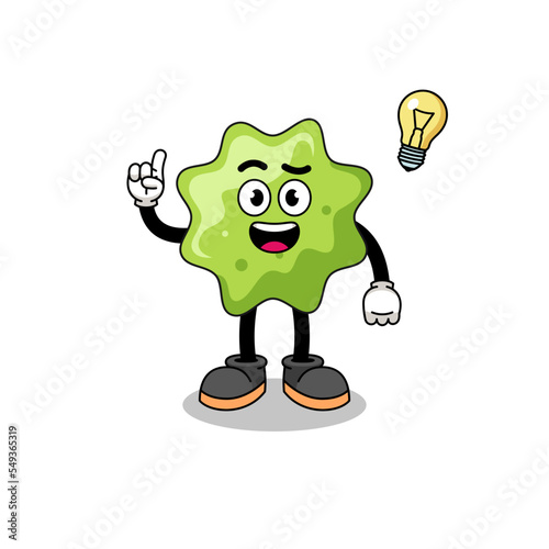 splat cartoon with get an idea pose